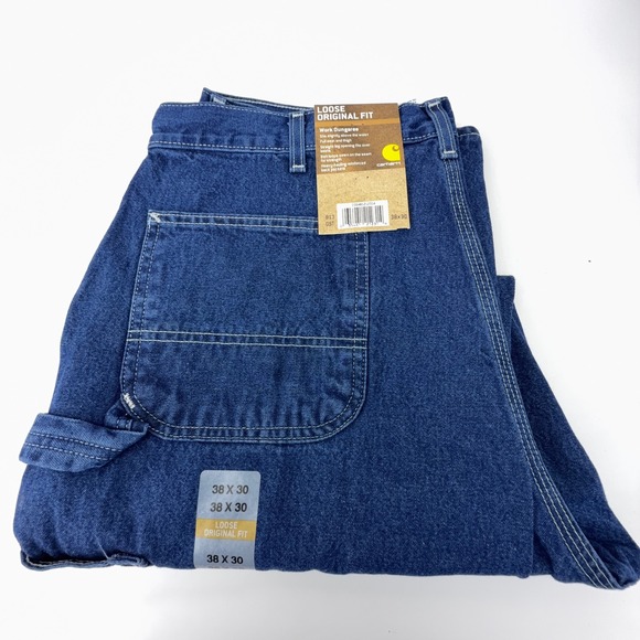 Carhartt Other - Carhartt Loose Original Fit Work Dungaree Jeans Mens 38x30 B13 DST NWT NOS